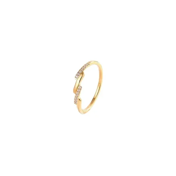 Alternating Pavé Bars Ring