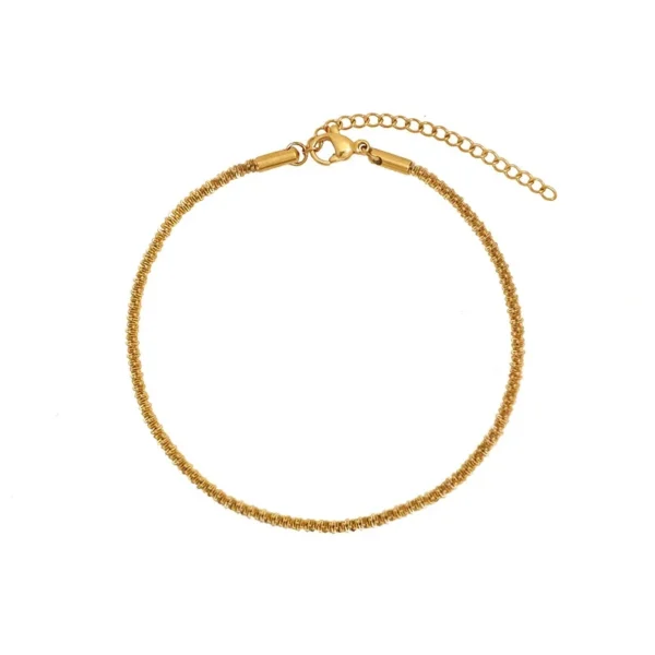 Textured Gold Coil Chain Bracelet