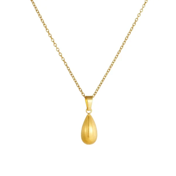 Teardrop Necklace, Oval Link Chain