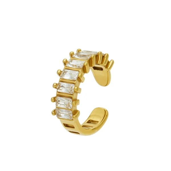 Baguette CZ Ear Cuff — Single