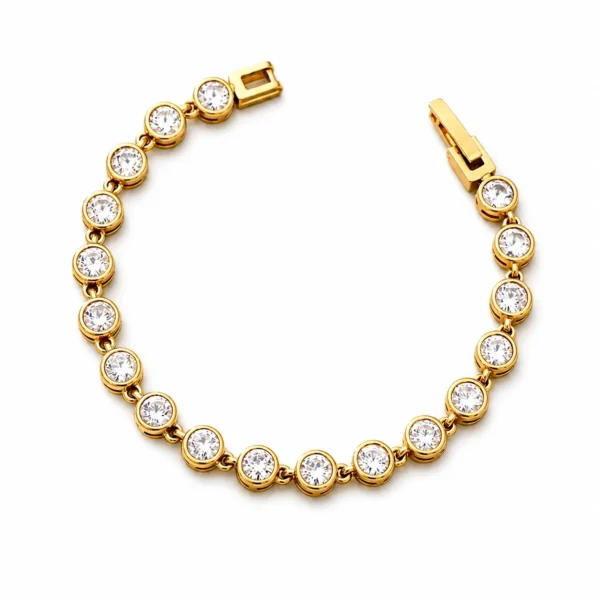 Bezel CZ Tennis Bracelet