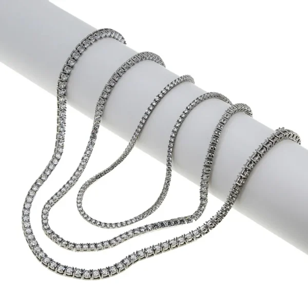 Tennis Necklace Round Crystal Stations