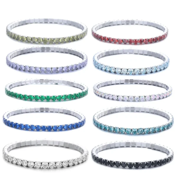 Vivid Round CZ Prong-Set Tennis Bracelet