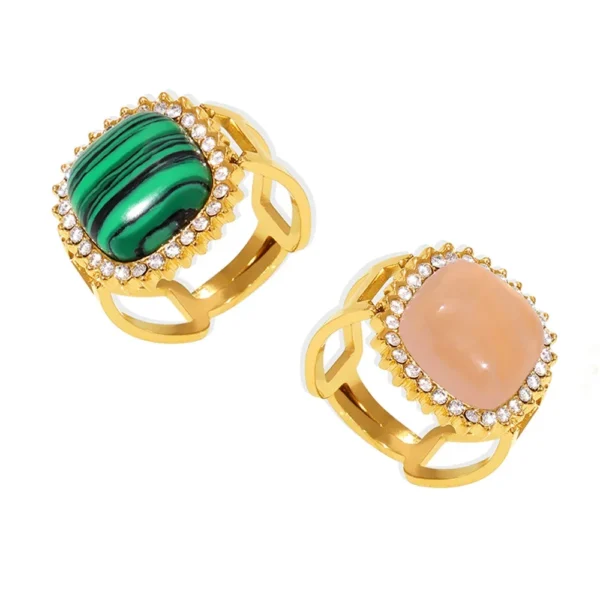 Cushion Cabochon Halo Ring