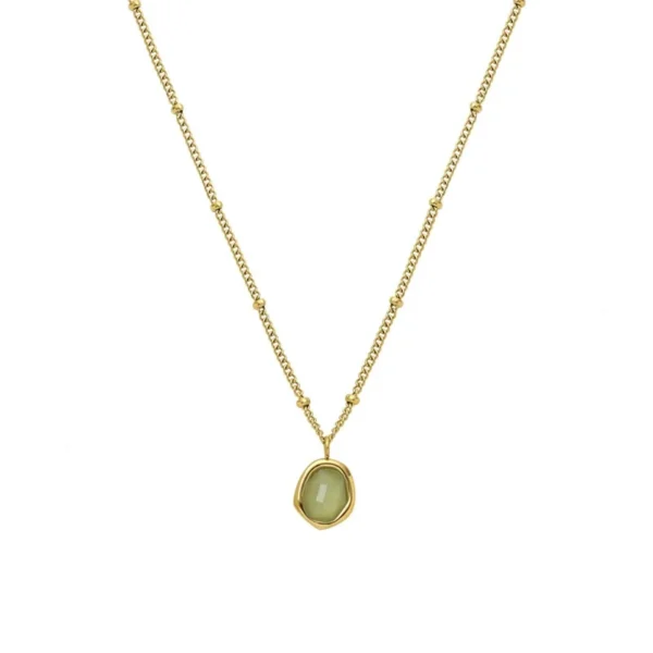 Oval Cat's Eye Pendant Necklace