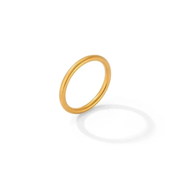 Slim Rounded Band Stacking Ring