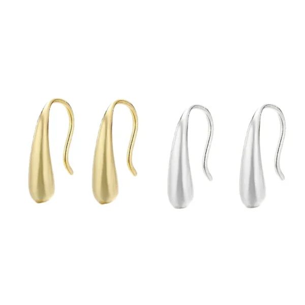 Fluid Teardrop Hook Drop Earrings