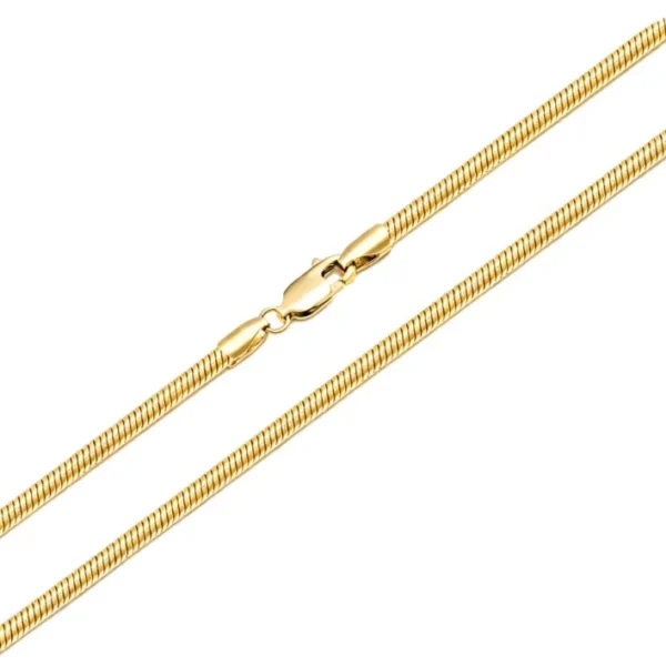Ribbed Snake Chain Necklace