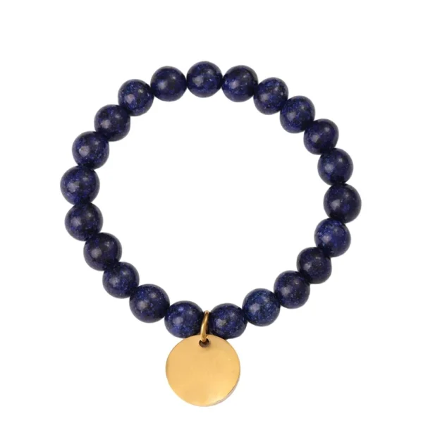 Bead Bracelet, Disc Charm