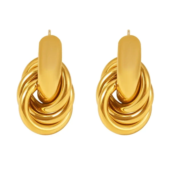 Knotted Oval Stud Earrings