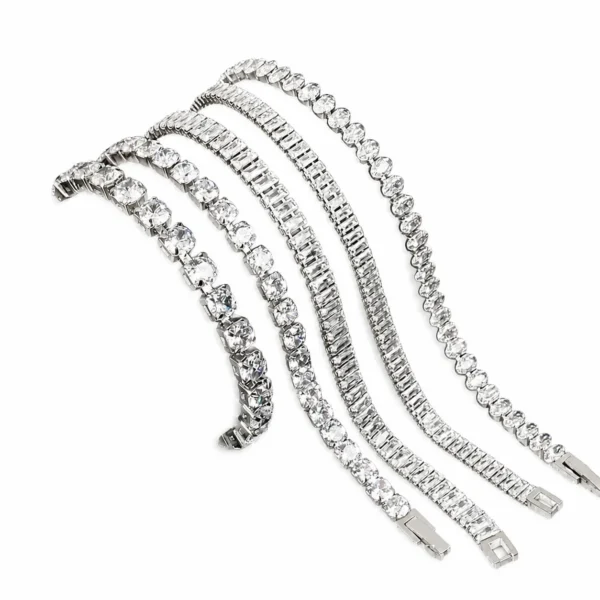 Mixed-Cut CZ Tennis Bracelet Designs