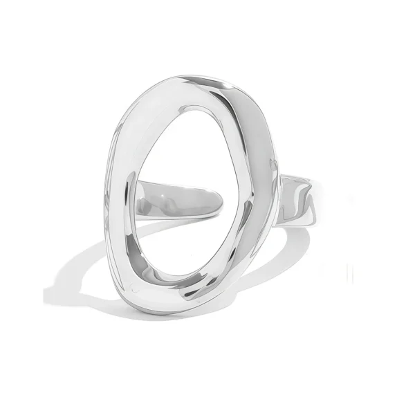 Open Oval Adjustable Statement Ring