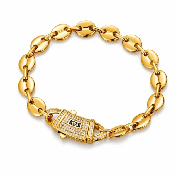 Coffee Bean CZ Chain Necklace