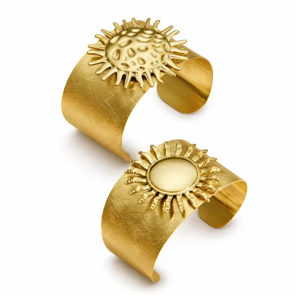 Sunburst Wide Cuff Bracelet