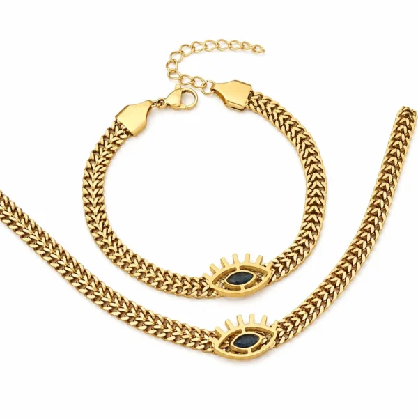 Evil Eye Wheat Chain Jewellery — Choose Your Piece