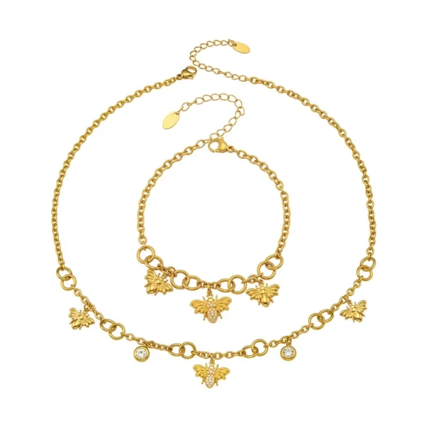 Bee Charm Oval-Link Jewellery — Choose Your Piece