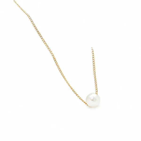 Pendant Necklace Pearl-Effect Bead