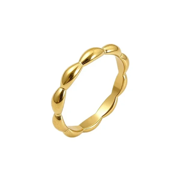 Oval Bead Band Ring
