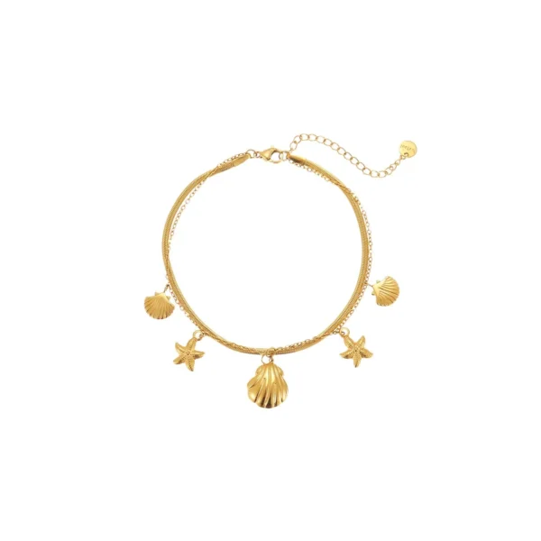 Shell, Heart & Butterfly Charm Anklets