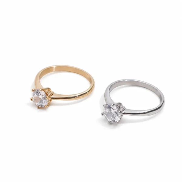 Six-Prong Solitaire Ring