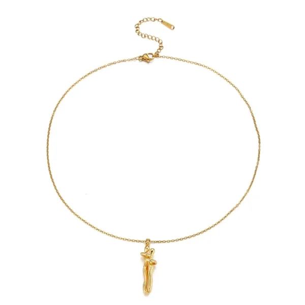 Intertwined Figures Pendant Necklace