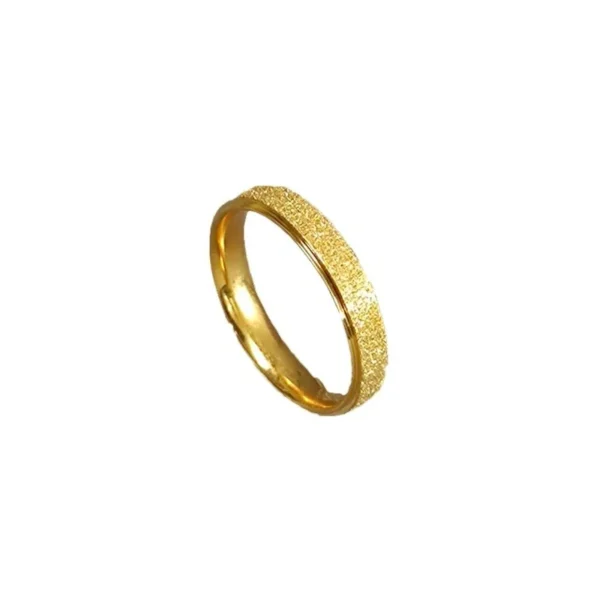 Band Ring with Sandblasted Center