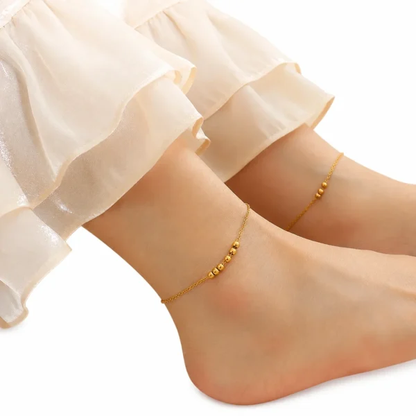 Gold Bead Anklet
